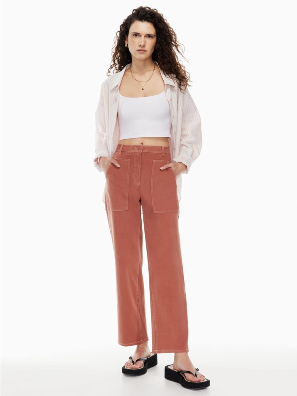 Aritzia Wilfred Free Utility Pant 0 | Mid Rise | Large Pockets | MSRP $128